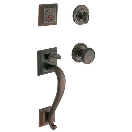 Baldwin Double Cylinder Handlesets Distressed Oil Rubbed Bronze 85320.402.LDBL